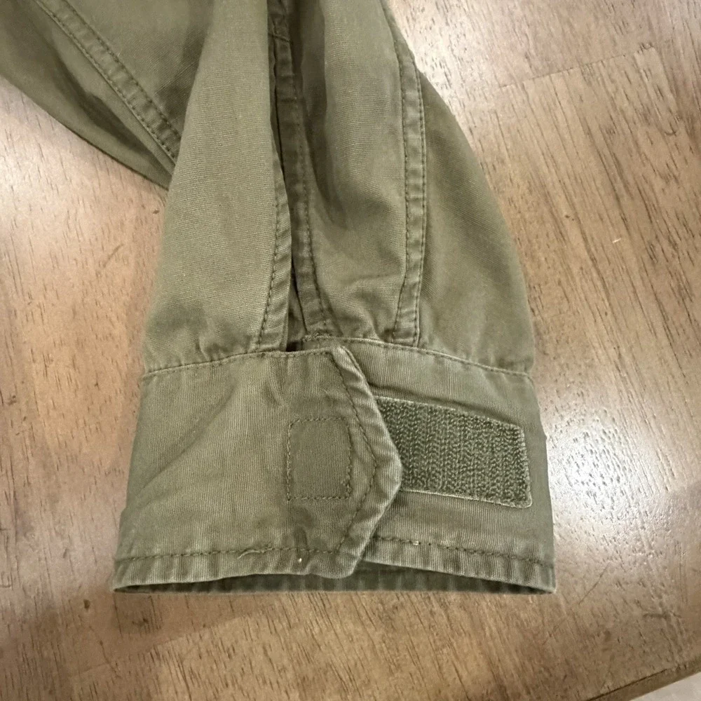 Denim Supply Ralph Lauren Jacket Mens XL Green Military M65 Field Coat USA Flag